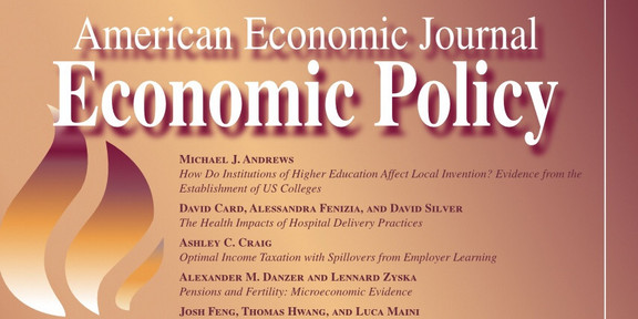 American Economic Journal Economic Policy Titelseite des American Economic Journal Economic Policy